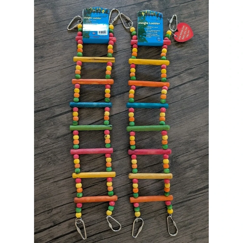 Lot of 2 Caitec Featherland Paradise Flex Ladder Small/Medium Bird Toy